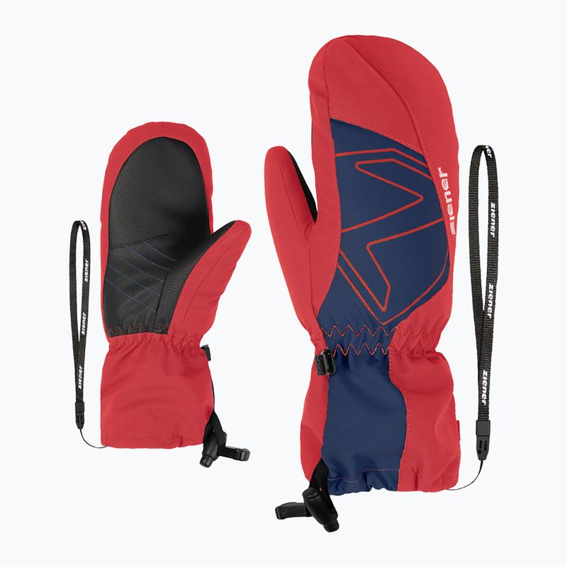 Рукавиці гірськолижні дитячі ZIENER Lavalino Aquashield AW Mitten fiery red