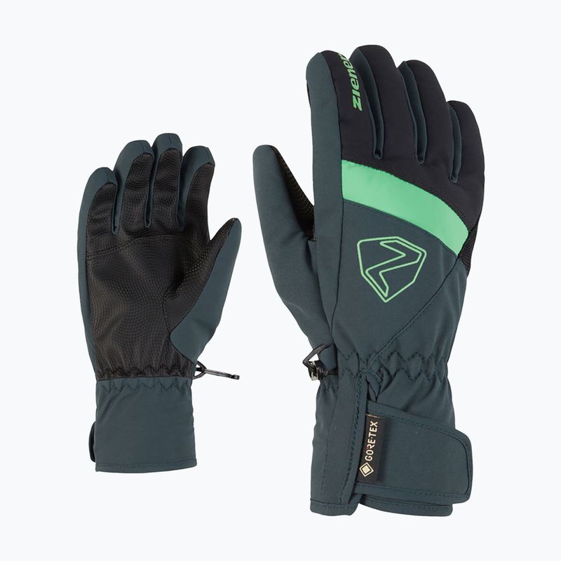 Рукавиці гірськолижні дитячі ZIENER Leif GTX dark jungle 6