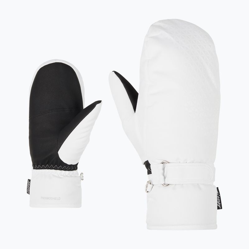Рукавиці гірськолижні жіночі ZIENER Kisar Aquashield Mitten white