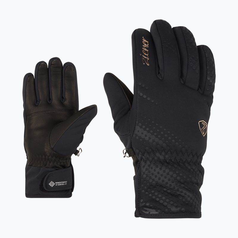 Рукавиці гірськолижні жіночі ZIENER Karoi WS PR black/rose metallic 6