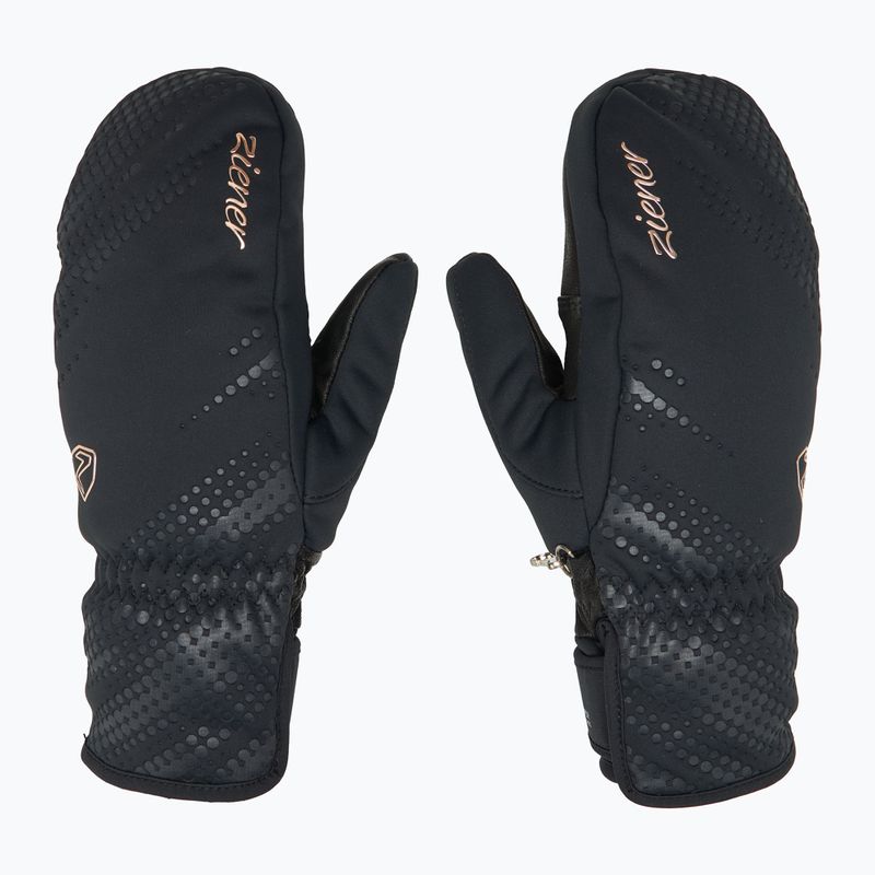 Рукавиці гірськолижні жіночі ZIENER Karoia WS PR Mitten black/rose metallic 3