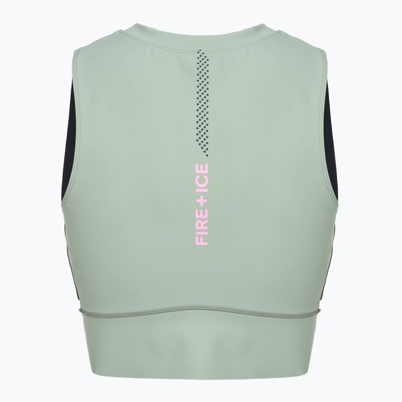 Лонгслів термічний жіночий BOGNER FIRE+ICE Caia 1/4 Zip eucalyptus 2