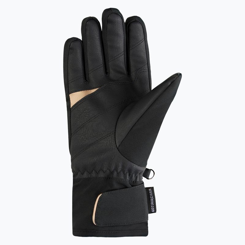 Рукавиці гірськолижні жіночі ZIENER Karion-Z AS black/gold 3