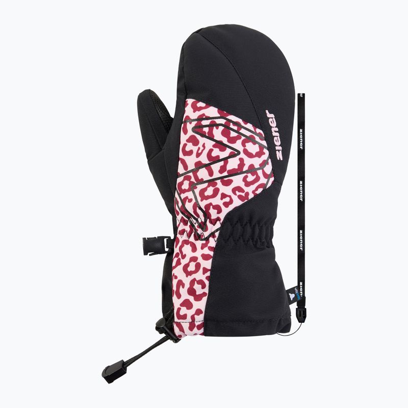 Рукавички лижні дитячі ZIENER Lavalino-Z Aquashield AW Mitten black/red leo 2