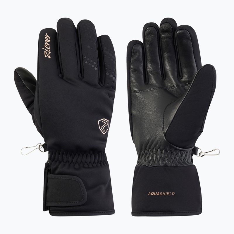Рукавиці лижні жіночі Ziener Kehnia-Z Aquashield PR Glove black/rose metallic