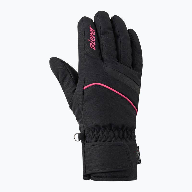 Рукавиці лижні жіночі Ziener Khania-Z PR Glove black/pink lily 2