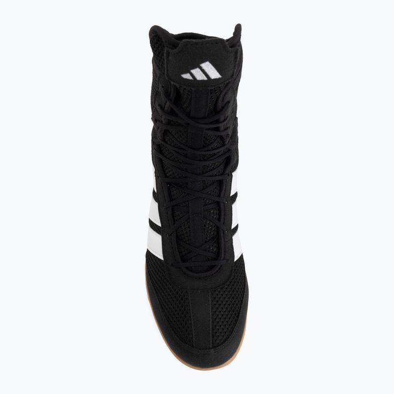 Кросівки боксерські чоловічі adidas Box Hog Wide black/white 5
