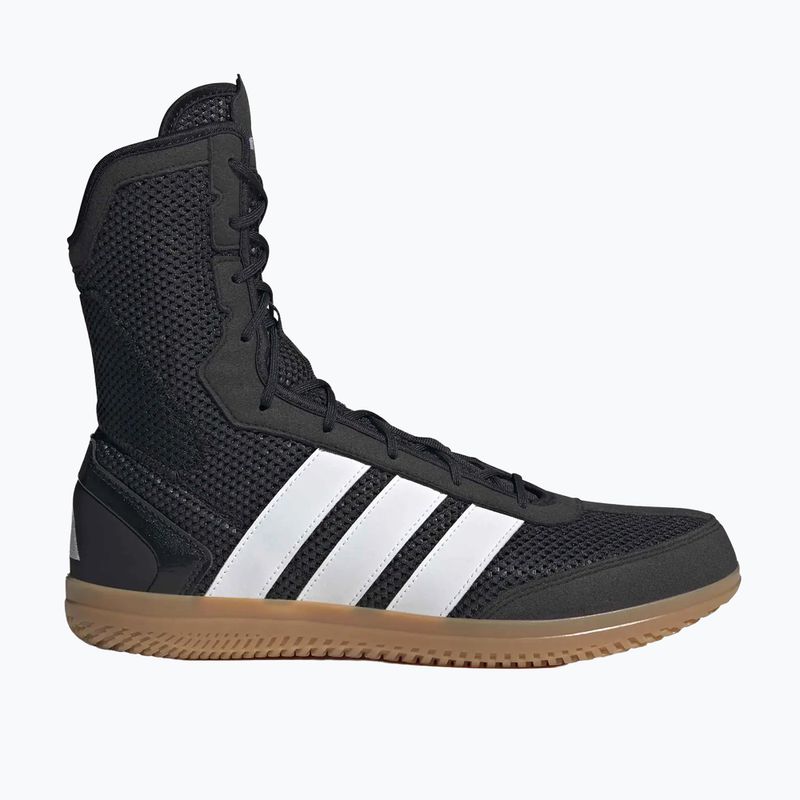 Кросівки боксерські чоловічі adidas Box Hog Wide black/white 2