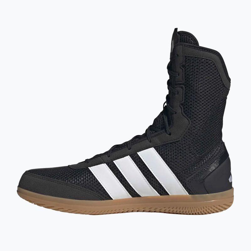 Кросівки боксерські чоловічі adidas Box Hog Wide black/white 3