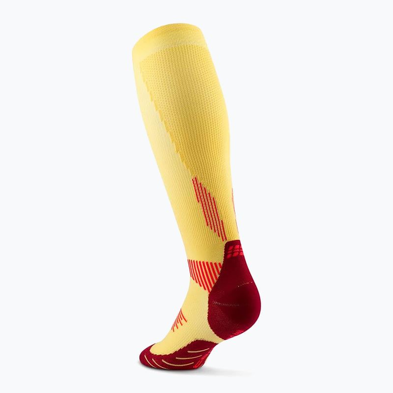 Шкарпетки компресійні жіночі CEP Run Tall 5.0 marigold/burgundy 3