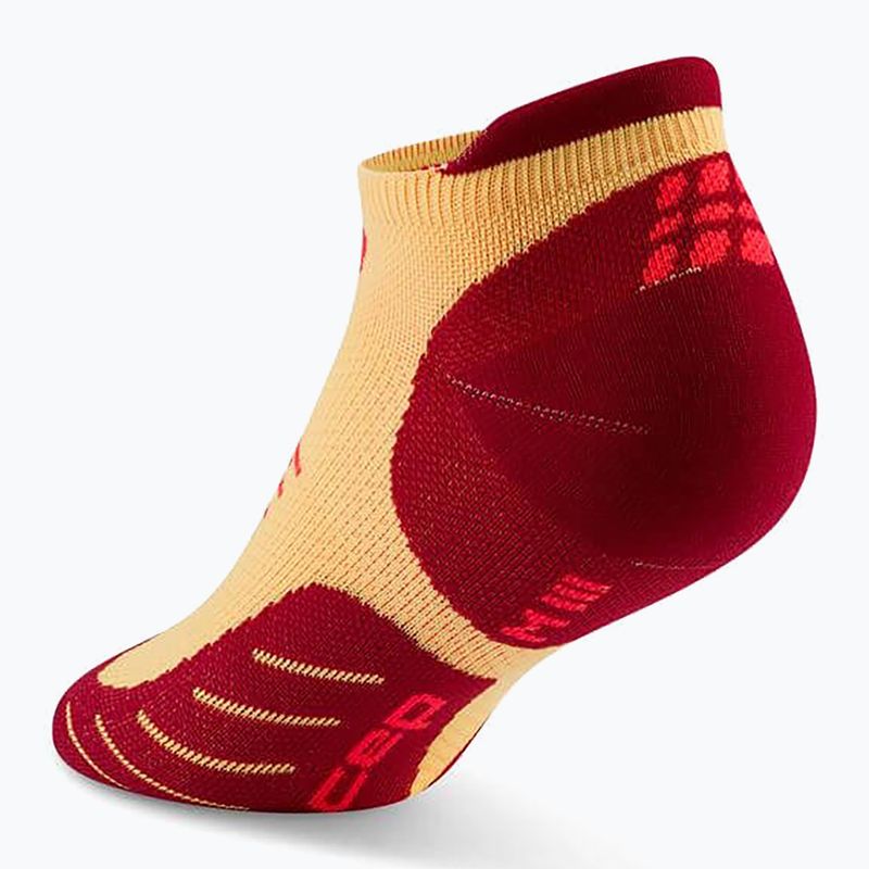 Шкарпетки компресійні жіночі CEP Run No Show 5.0 marigold/burgundy 3