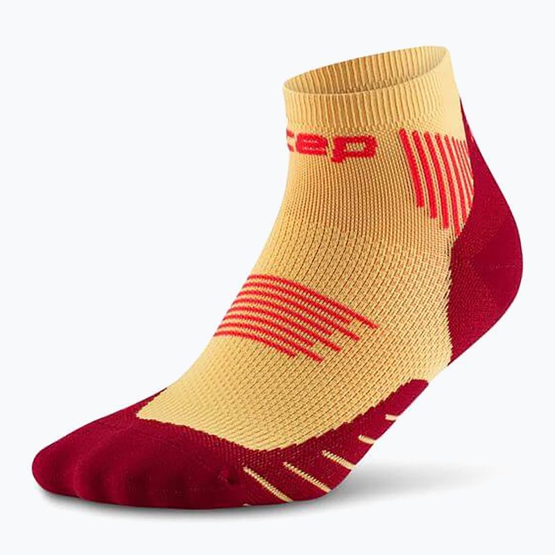 Шкарпетки компресійні жіночі CEP Run Low Cut 5.0 marigold/burgundy 2
