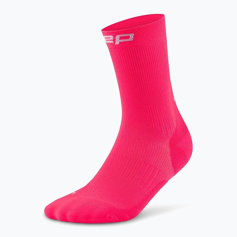 Шкарпетки компресійні жіночі CEP Run Mid Cut 5.0 pink 2