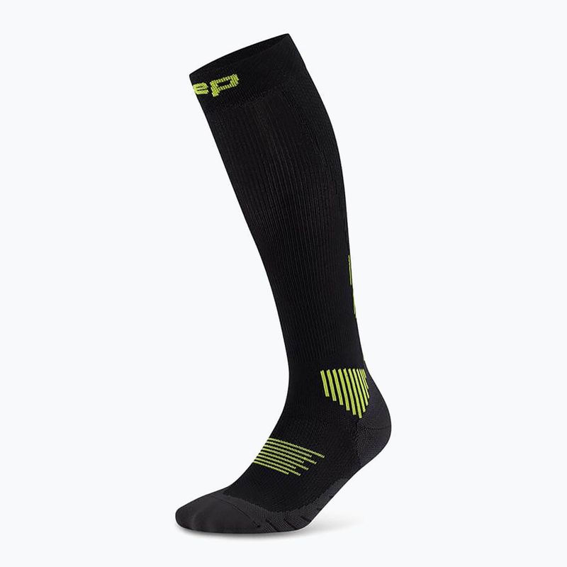 Шкарпетки компресійні чоловічі CEP Run Tall 5.0 black/lime 2