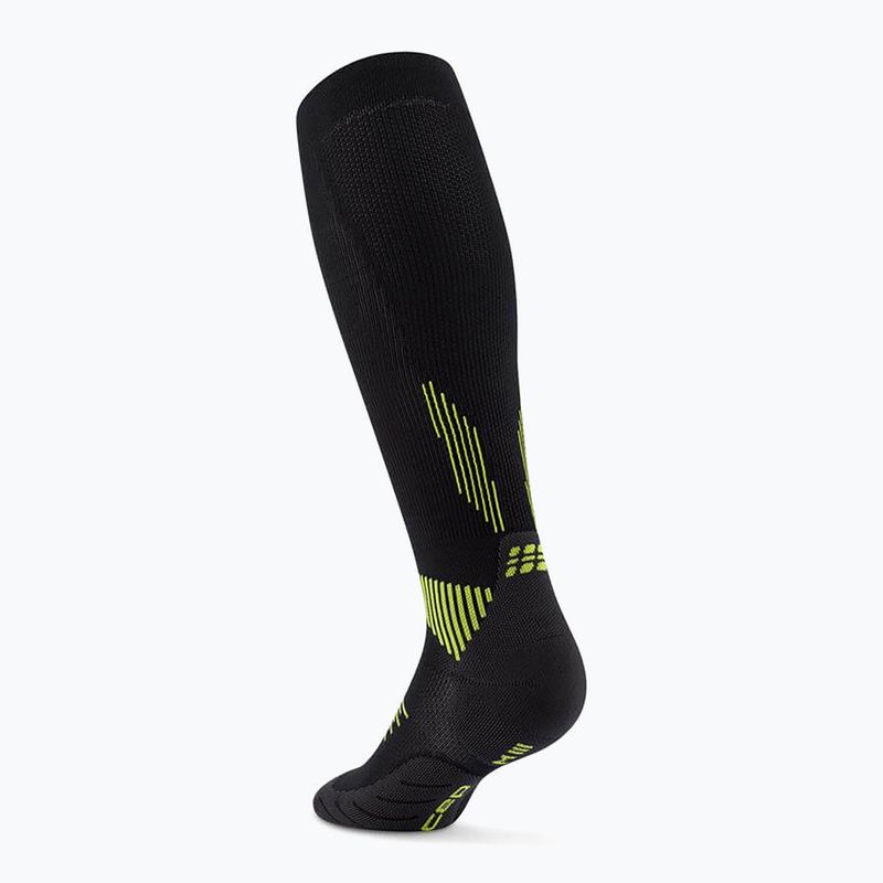 Шкарпетки компресійні чоловічі CEP Run Tall 5.0 black/lime 3