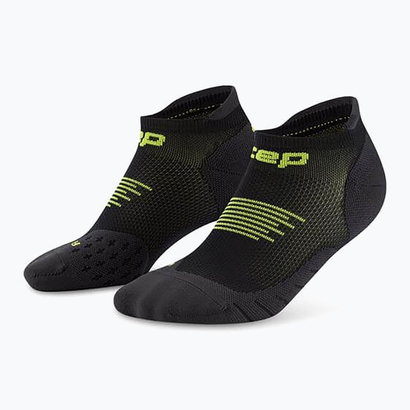 Шкарпетки компресійні чоловічі CEP Run No Show 5.0 black/lime