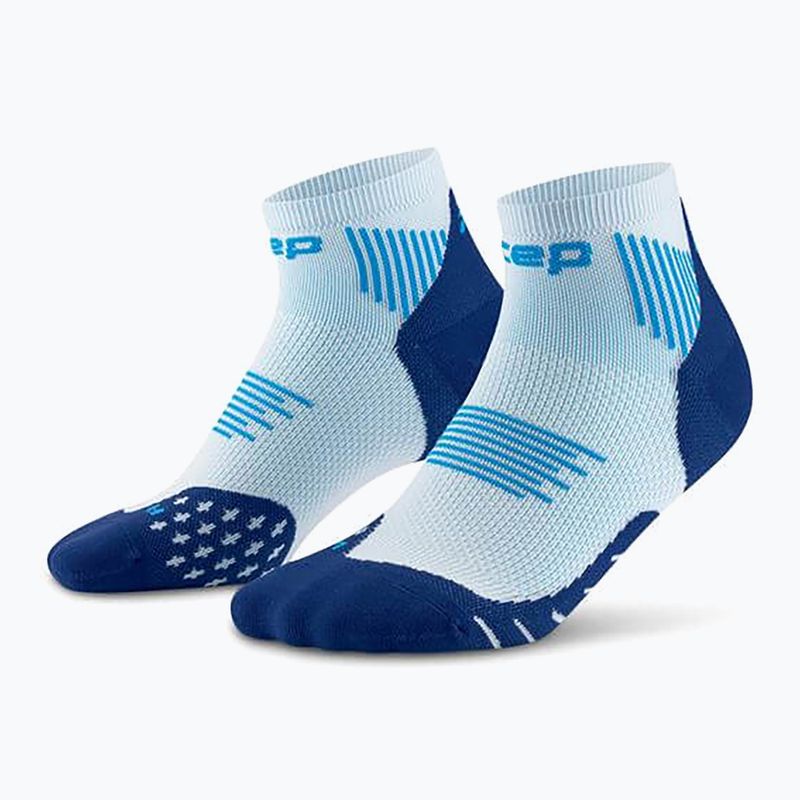 Шкарпетки компресійні чоловічі CEP Run Low Cut 5.0 ice/blue
