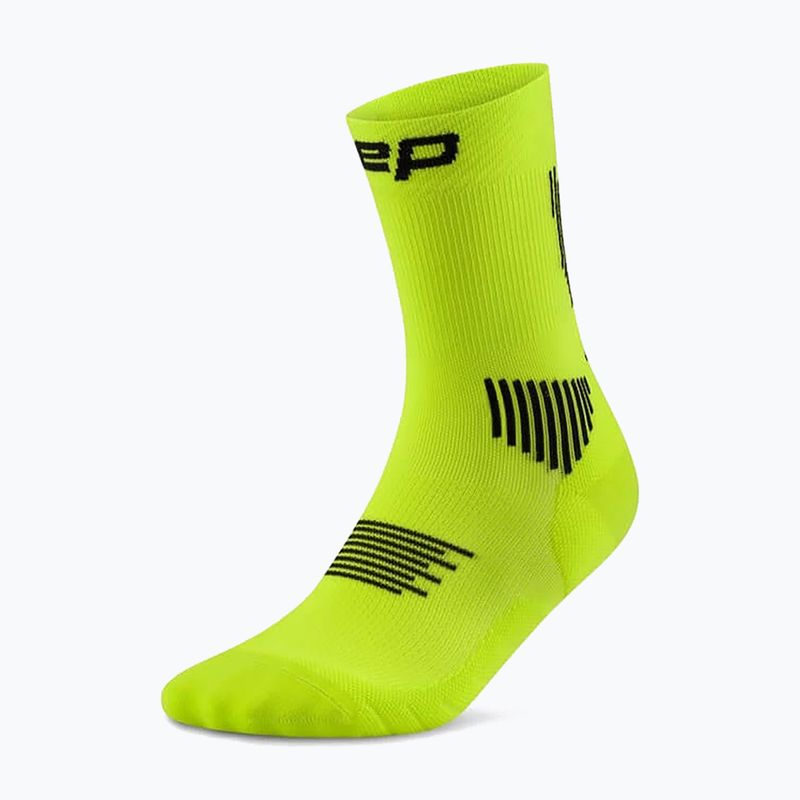 Шкарпетки компресійні чоловічі CEP Run Mid Cut 5.0 lime/black 2