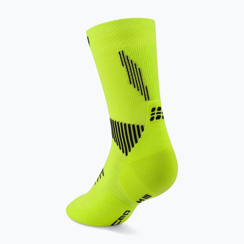 Шкарпетки компресійні чоловічі CEP Run Mid Cut 5.0 lime/black 3