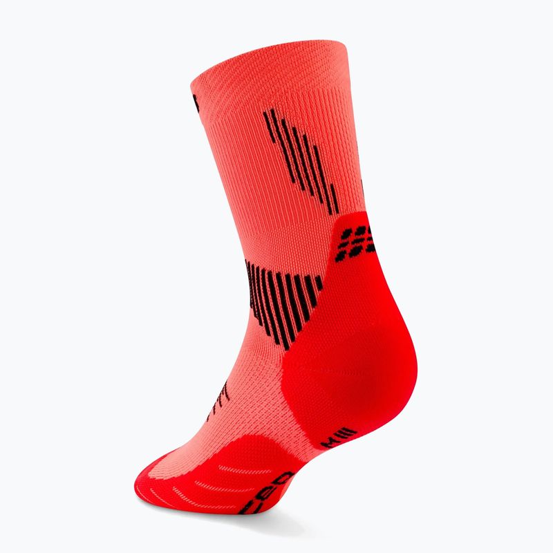 Шкарпетки компресійні чоловічі CEP Run Mid Cut 5.0 neon coral 3