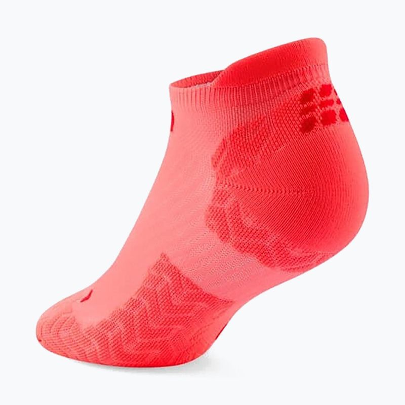 Шкарпетки жіночі CEP Ultralight No Show 4.0 neon coral/red 3