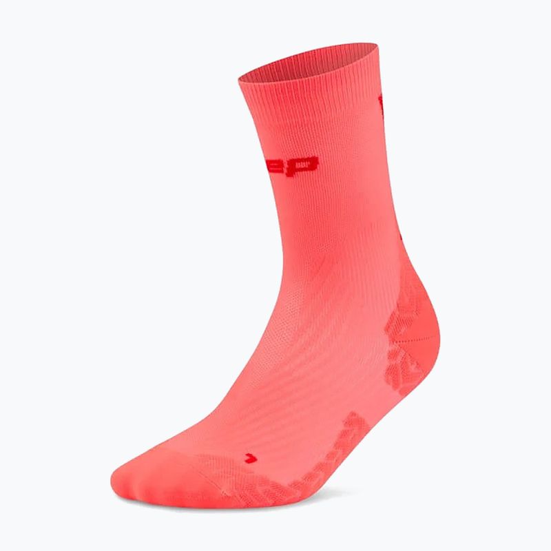 Шкарпетки жіночі CEP Ultralight Mid Cut 4.0 neon coral/red 2
