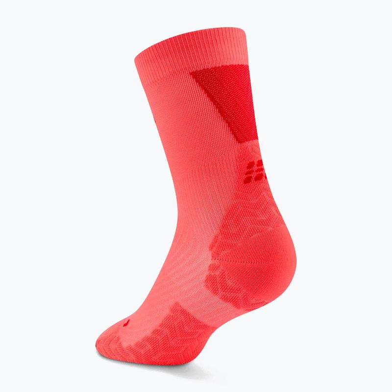 Шкарпетки жіночі CEP Ultralight Mid Cut 4.0 neon coral/red 3