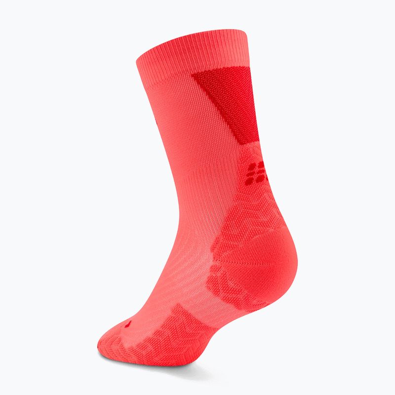 Шкарпетки компресійні чоловічі CEP Ultralight Mid Cut 4.0 neon coral/red 3