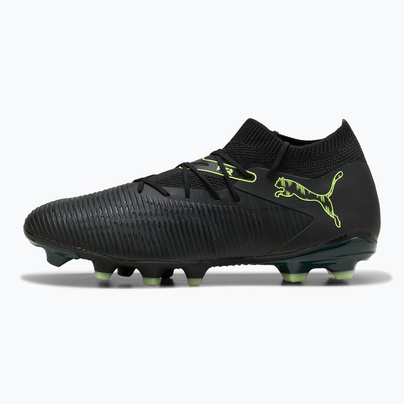 Кросівки футбольні чоловічі PUMA Future 8 Match FG/AG puma black/fizzy light/green terrain