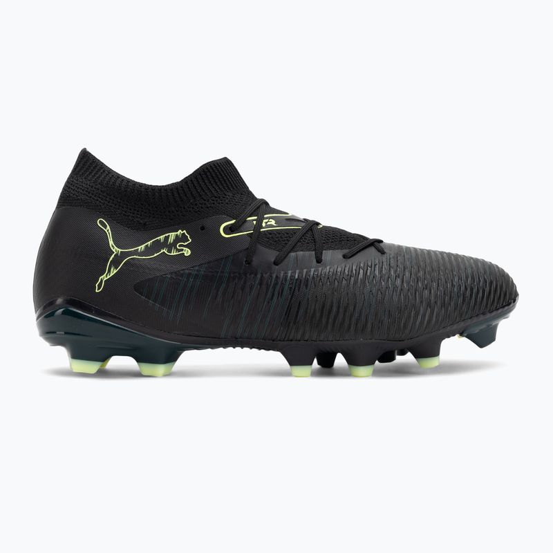 Кросівки футбольні чоловічі PUMA Future 8 Match FG/AG puma black/fizzy light/green terrain 2