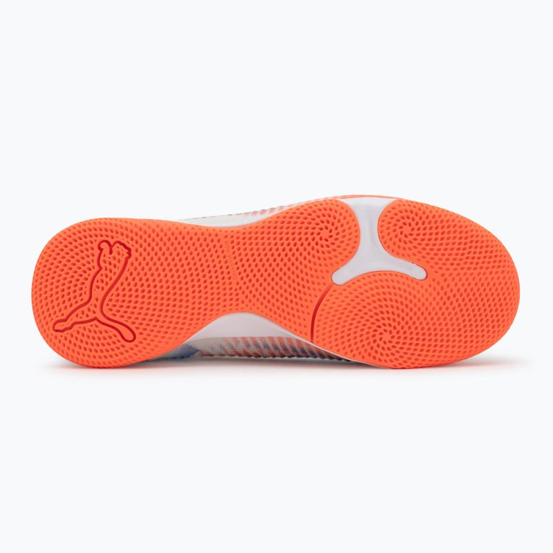 Дитячі футбольні бутси PUMA Future 8 Match It + Mid Jr білі / чорні / сяючі червоні 4