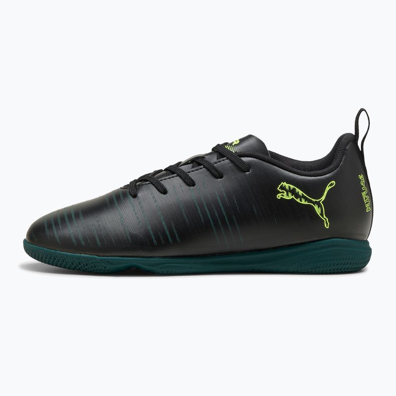 Кросівки футбольні дитячі PUMA Future 8 Play It Jr puma black/fizzy light/green terrain 8