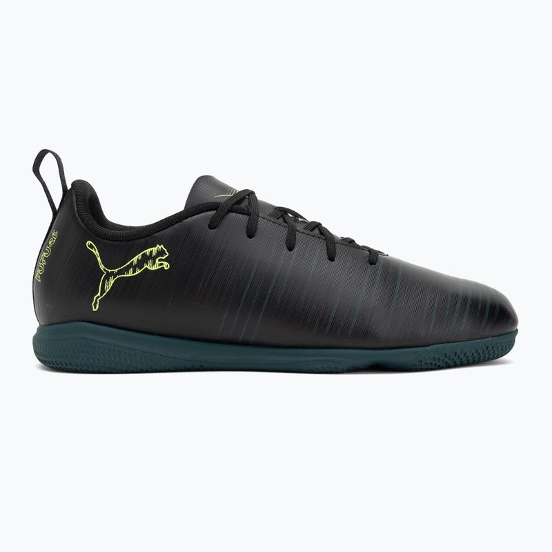 Кросівки футбольні дитячі PUMA Future 8 Play It Jr puma black/fizzy light/green terrain 2