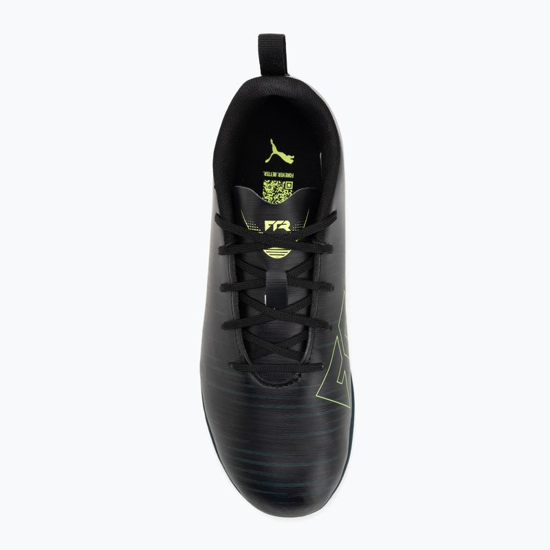 Кросівки футбольні дитячі PUMA Future 8 Play It Jr puma black/fizzy light/green terrain 5