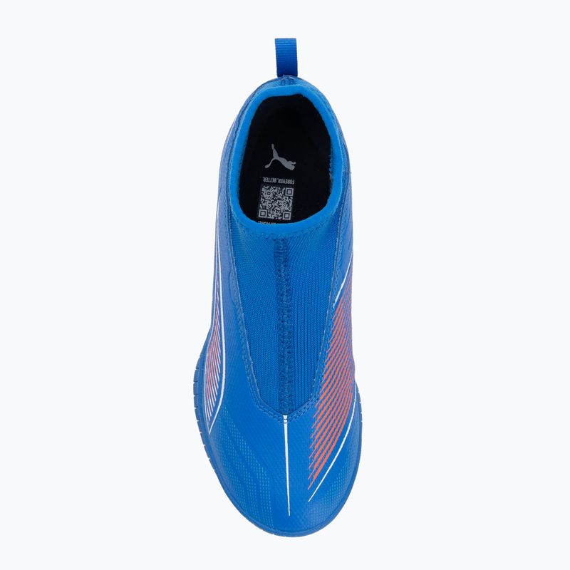 Кросівки футбольні дитячі PUMA Ultra 6 Match+ LL TT + Mid Jr ultra blue/puma white/glowing red 5
