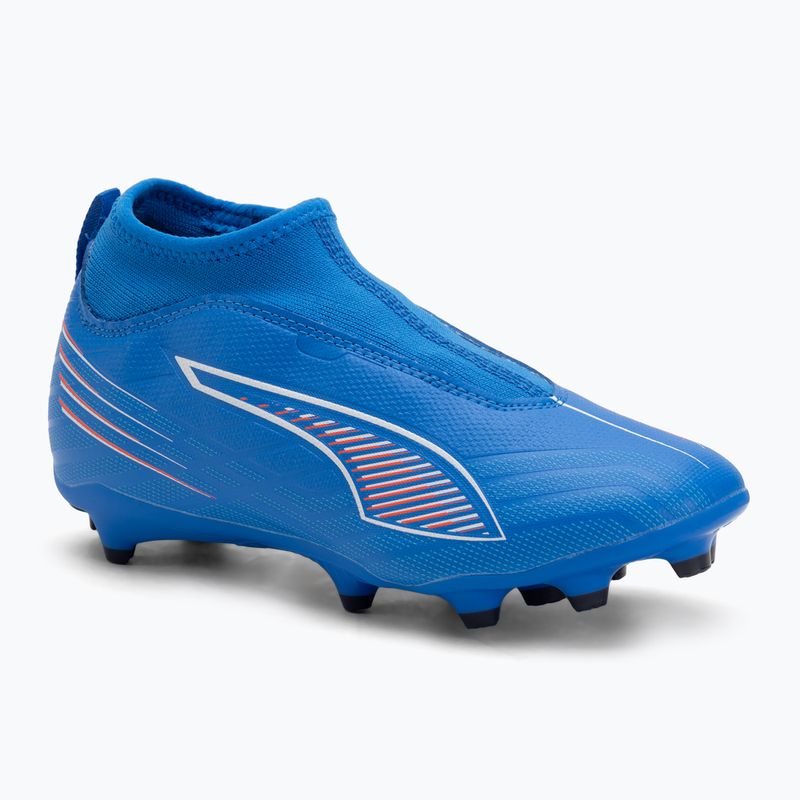 Кросівки футбольні дитячі PUMA Ultra 6 Match+ LL FG/AG Jr ultra blue/puma white/glowing red