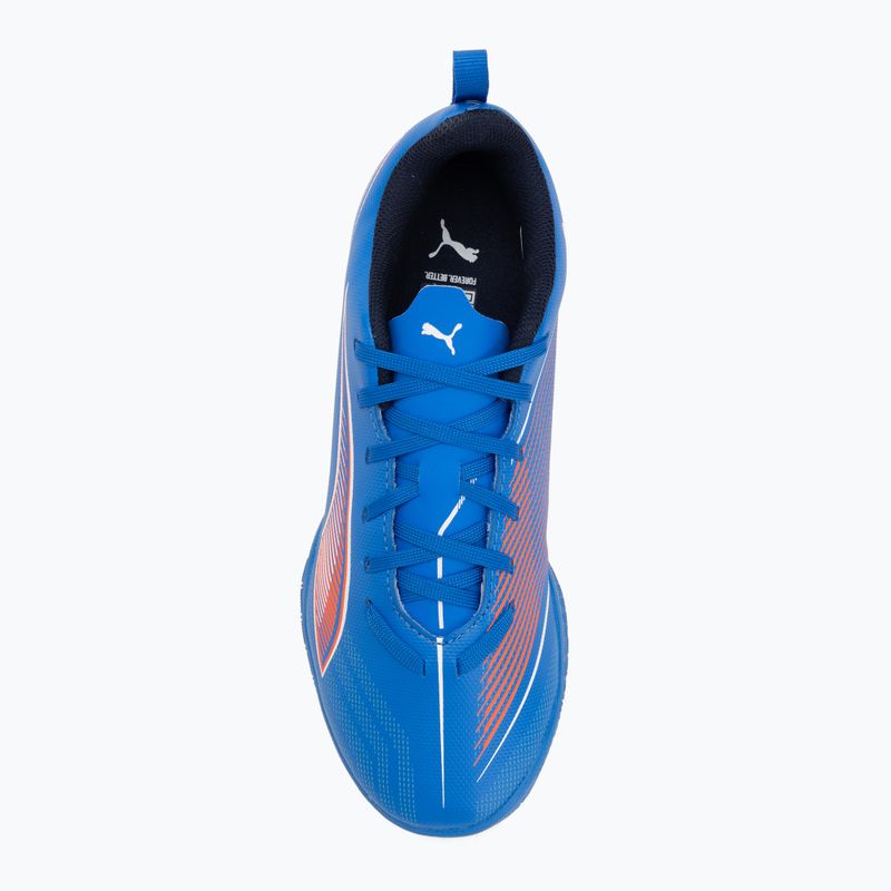 Кросівки футбольні дитячі PUMA Ultra 6 Play It Jr ultra blue/puma white/glowing red 5