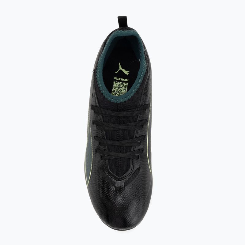 Кросівки футбольні дитячі PUMA Ultra 6 Match FG/AG Jr puma black/fizzy light/green terrain 5