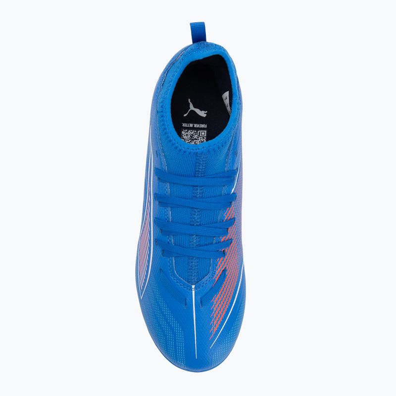 Кросівки футбольні дитячі PUMA Ultra 6 Match FG/AG Jr ultra blue/puma white/glowing red 5