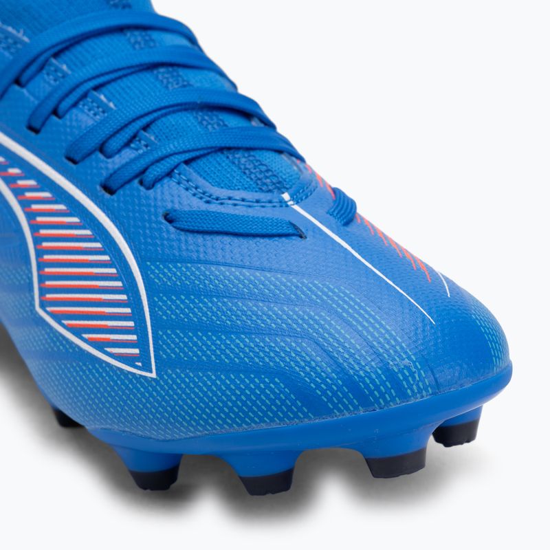 Кросівки футбольні дитячі PUMA Ultra 6 Match FG/AG Jr ultra blue/puma white/glowing red 7