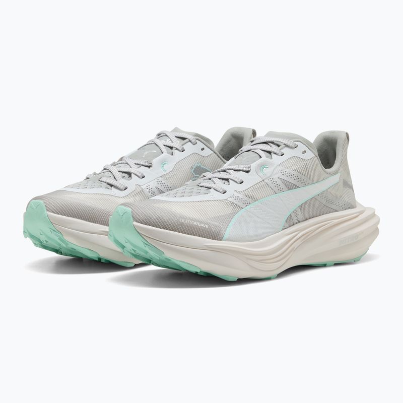 Кросівки для бігу жіночі PUMA Deviate Nitro Elite Trail feather grey / mint melt 3