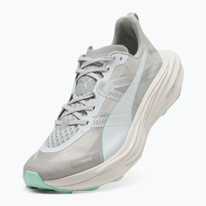 Кросівки для бігу жіночі PUMA Deviate Nitro Elite Trail feather grey / mint melt 5