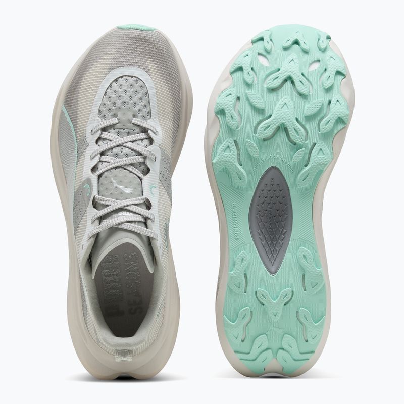 Кросівки для бігу жіночі PUMA Deviate Nitro Elite Trail feather grey / mint melt 6