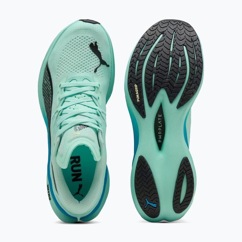 Кросівки для бігу чоловічі PUMA Deviate Nitro 3 mint melt/speed blue 12