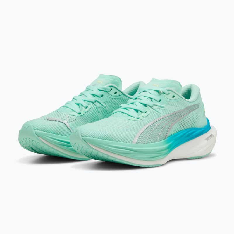 Жіночі бігові кросівки PUMA Deviate Nitro 3 mint melt/speed blue 4