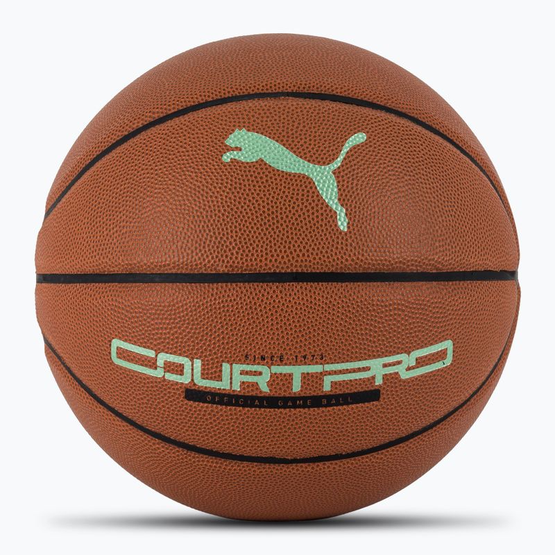 Баскетбольні кросівки PUMA teamJAWS Court Pro шкіряні коричневі / темна тінь розмір 7