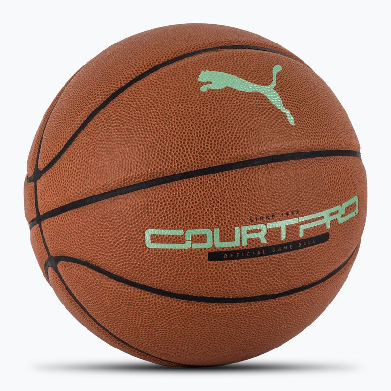Баскетбольні кросівки PUMA teamJAWS Court Pro шкіряні коричневі / темна тінь розмір 7 2