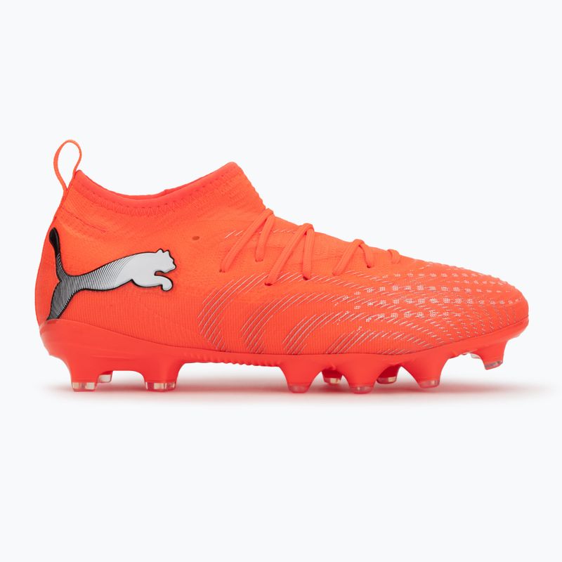 Кросівки футбольні дитячі PUMA Future 9 Match FG/AG Jr glowing red/puma white/puma black/puma silver 2