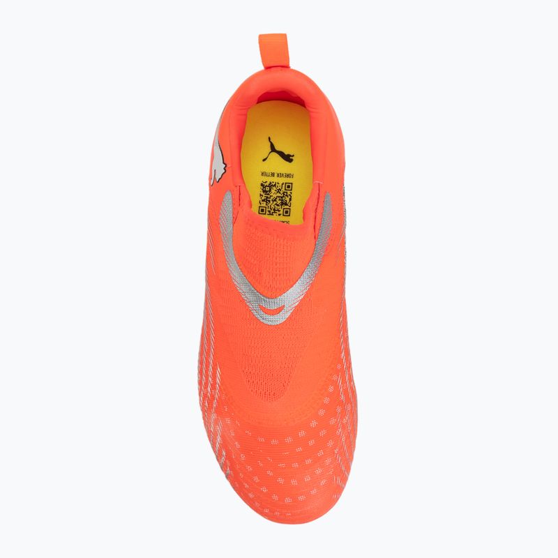 Кросівки футбольні дитячі PUMA Future 9 Match LL FG/AG Jr glowing red/puma white/puma black/puma silver 5