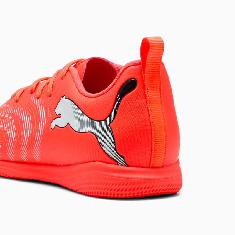 Кросівки футбольні дитячі PUMA Future 9 Play IT Jr glowing red/puma white/puma black/puma silver 8